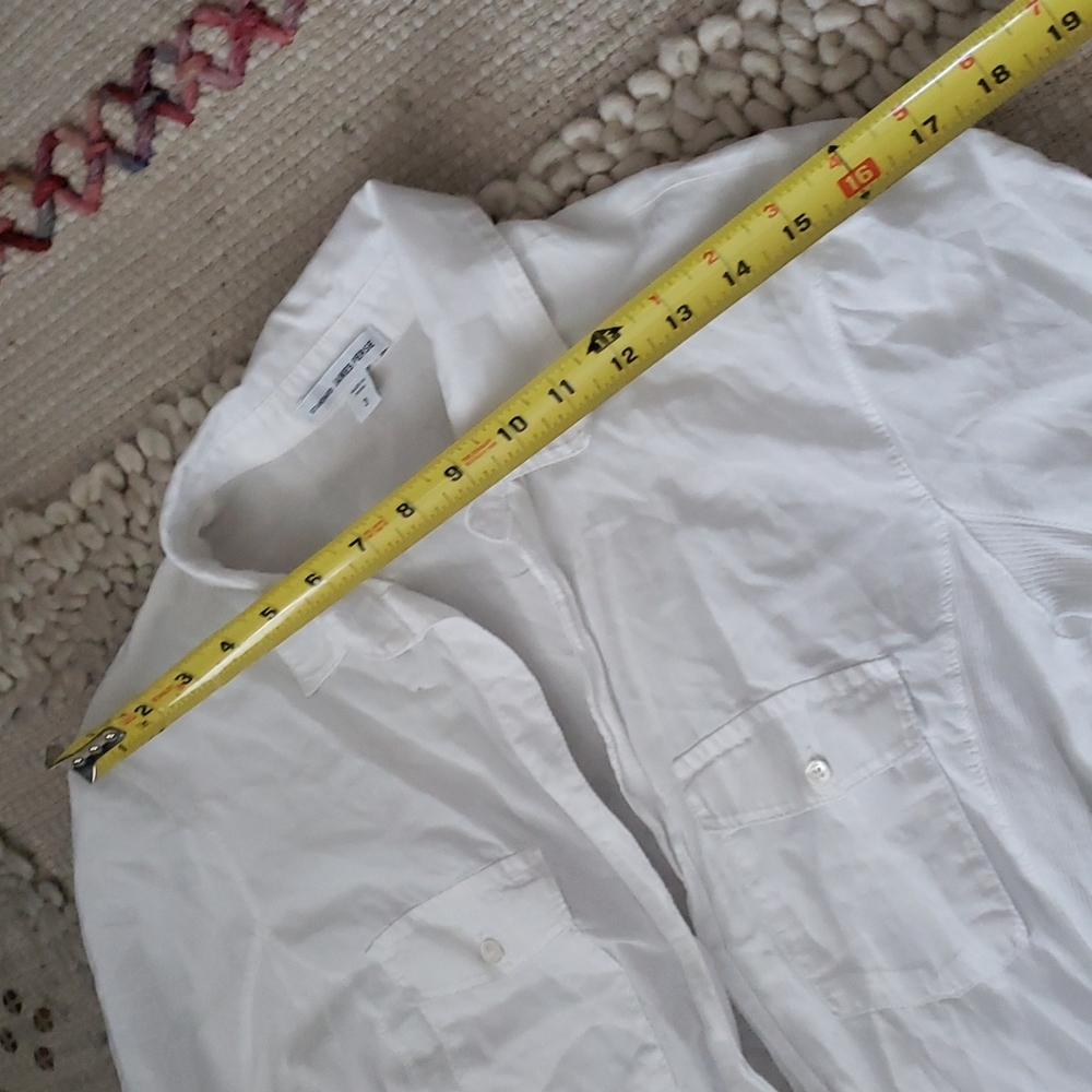 James Perse Crisp White Button-Down Shirt - Picture 11 of 15